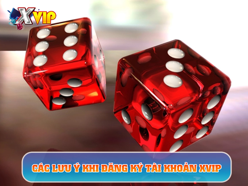 Một số lưu ý khi đăng ký tài khoản tại Xvip