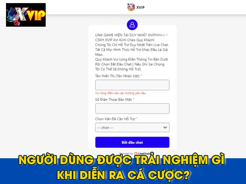 Những trải nghiệm khi tham gia cá cược tại sảnh Xvip